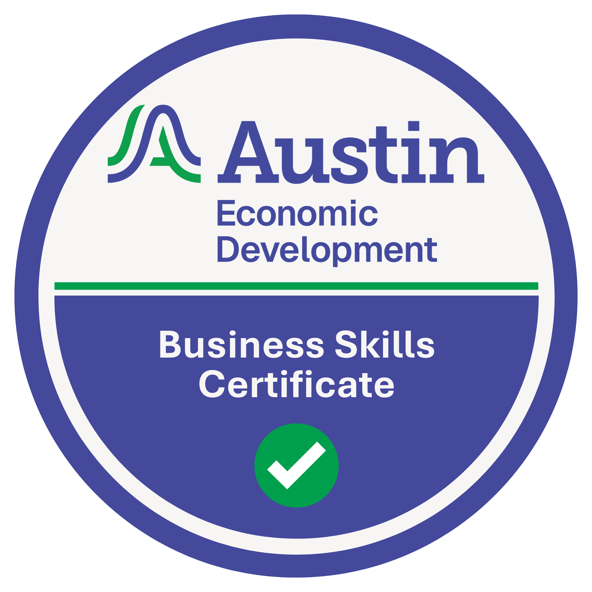 Austin Economic Development Business Skills Certificate badge